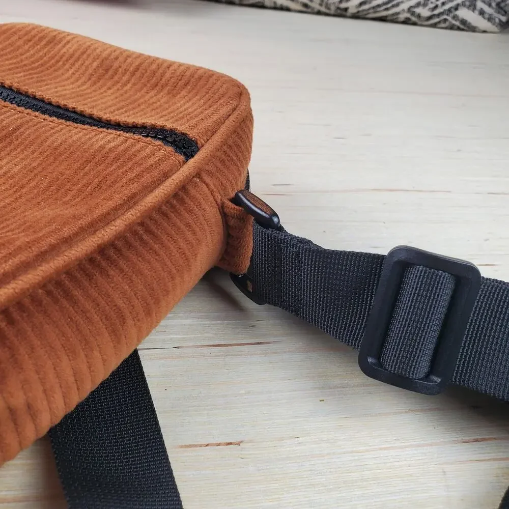 CROSSI |  Corduroy  |  Camel | Small  Crossbody Bag